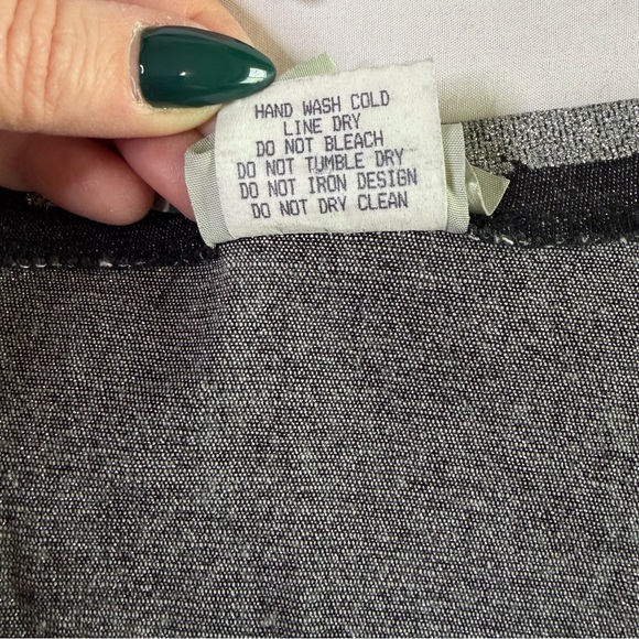 Mosquitohead vintage 90s Y2K mini glitter skirt made in USA graphic sz L black - Picture 4 of 14